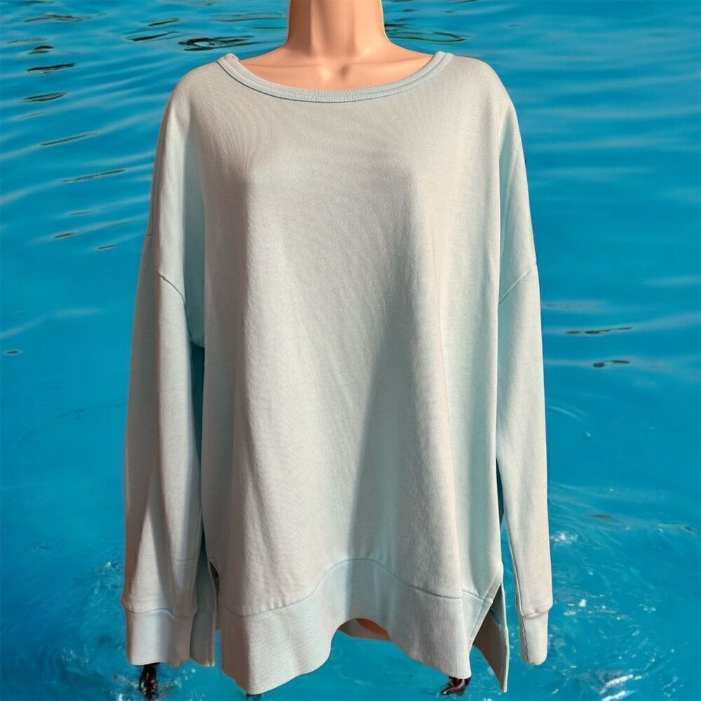 Buffalo David Bitton Aqua Blue Lightweight Pullover  Activewear Leisure Sweater